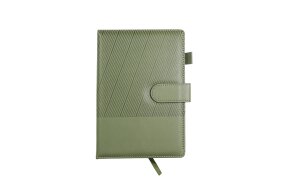 MAGNETIC A5 NOTEBOOK UNDATED ECO-LEATHER GREEN